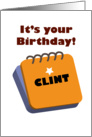 happy birthday, clint, note card