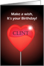 happy birthday, clint, wish card