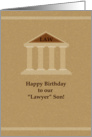 happy birthday, lawyer son, court card