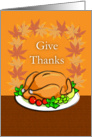 Happy Thanksgiving, Turkey on a Platter card