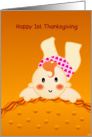 happy 1st thanksgiving, baby card