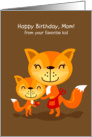 happy birthday, mom! from your favorite kid. cute fox, apple card