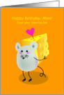 happy birthday, mom! from your favorite kid. cute mouse card