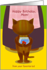 happy birthday, mom! from your favorite kid. cute kitten card