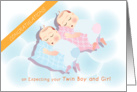 Congratulations On expecting your twin boy and girl card