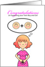 Congratulations On expecting your twin boy and girl card