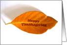 Happy Thanksgiving, autumn leafs with text on it card