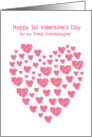 happy 1st valentine’s day, for my great granddaughter card