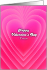 happy valentine’s Day, cousin, love background card