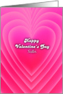 happy valentine’s Day, sister, love background card
