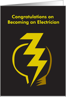 Congratulations on Becoming an Electrician, bulb card