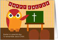 happy easter, owl teach little owls of easter card