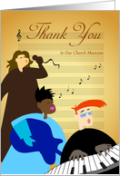 Thank You to our Church Musician, group of Musicians card