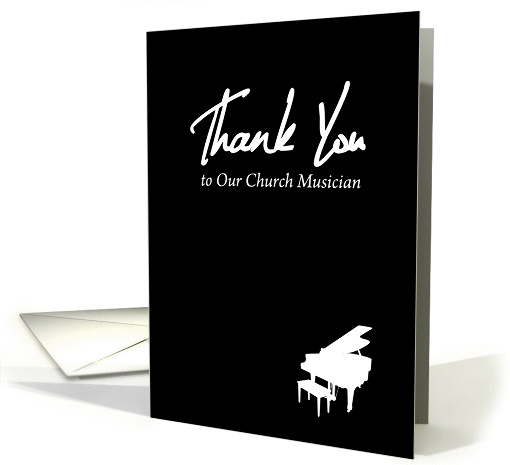Thank You to our Church Musician, piano symbol card (1062849)