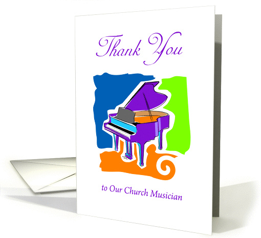 Thank You to our Church Musician, piano symbol card (1062851)