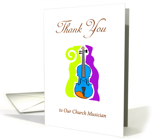 Thank You to our Church Musician, violin card (1062857)