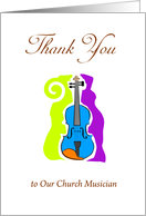 Thank You to our Church Musician, violin card