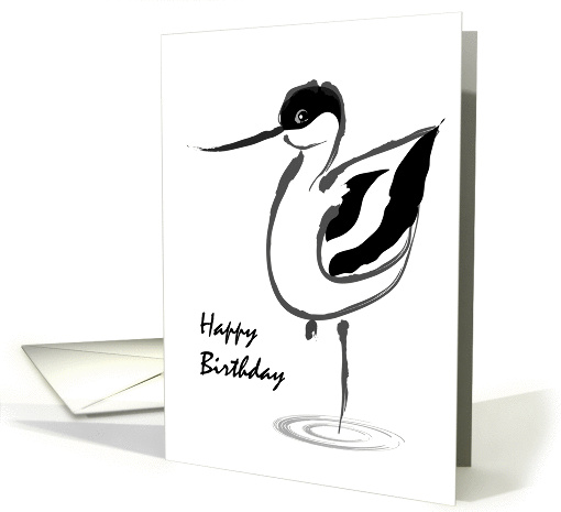 Avocet Birthday card (1064635)