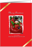 Merry Christmas to my dear Step Daughter & Son in Law, santa card