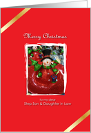 Merry Christmas to my dear Step Son & Daughter in Law, santa card