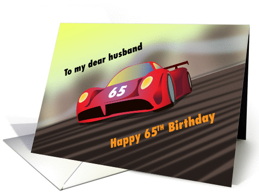 Happy 65th Birthday to my dear husband card (1438814)