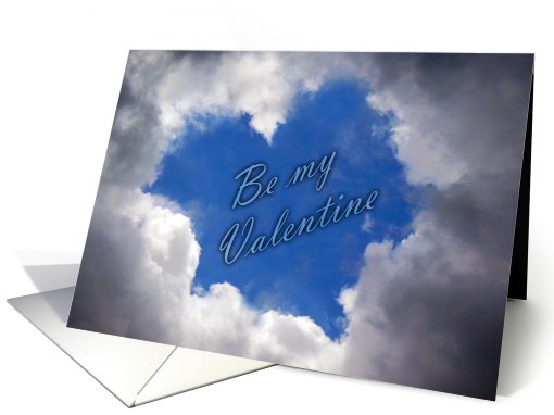 Be my valentine - love shape cloud card (566767)