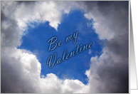 Be my valentine - love shape cloud card