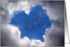 Be my valentine - love shape cloud card