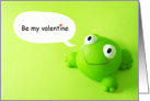 Be my valentine - frog love card