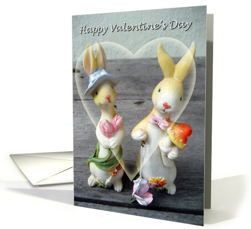 happy valentine's day- rabbit love card (566776)