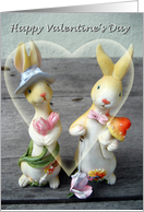happy valentine’s day- rabbit love card