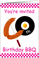 40th Birthday BBQ Invitation card