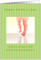 Happy Father’s Day - baby legs, first steps card