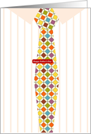 Happy Father’s Day - tie, square, pattern card