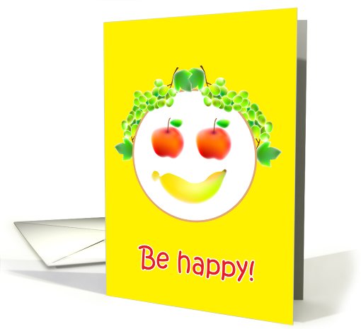 Be happy, grapes hair card (664853)