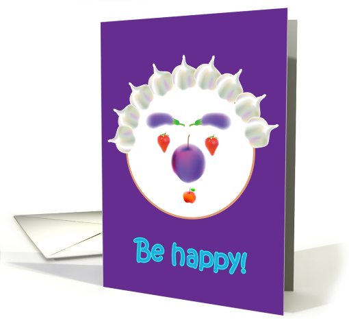 Be happy, garlic hair card (664855)