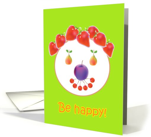 Be happy, strawberry hair card (664857)