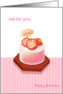 just for you, Happy Birthday, cake card