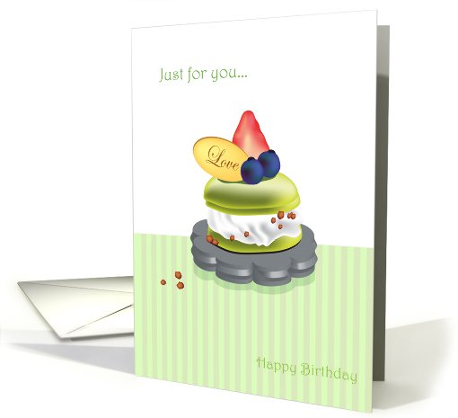 just for you, Happy Birthday, cake card (665378)