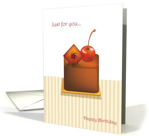 just for you, Happy Birthday, cake card (665382)