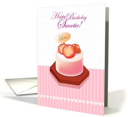 Happy Birthday, sweetie, cake card (665385)