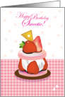 Happy Birthday, sweetie, cake card