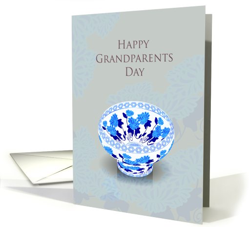Happy grandparents day, antique bowl card (676315)