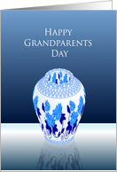 Happy grandparents day, antique vase card