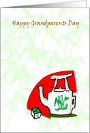 Happy grandparents day, bamboo tea card