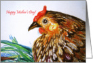 Happy mother’s day, chicken, hen, mom, mother card