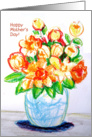 Happy mother’s day, flowers, for work wife card