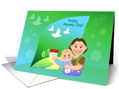 happy Mother's day! house, baby card (809757)