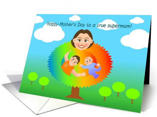 happy Mother's day to a true supermom card (809768)