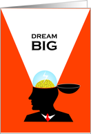 Dream big, man open his head card